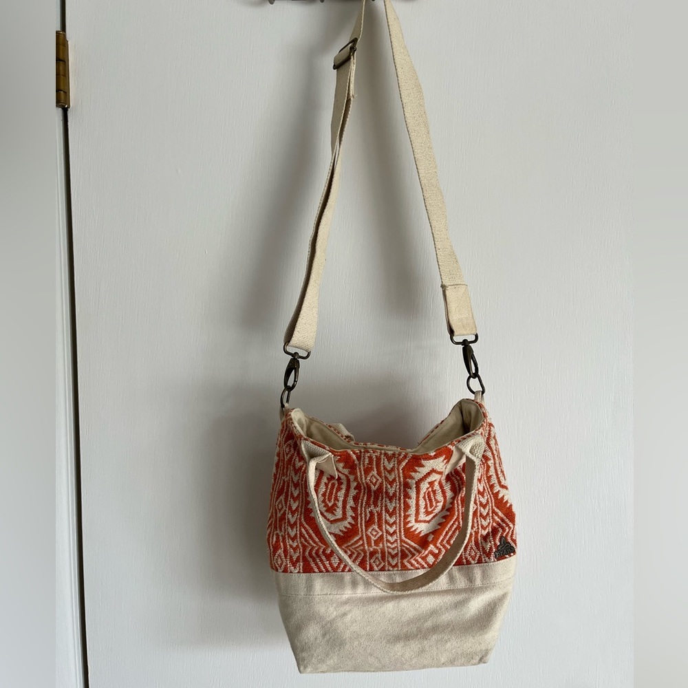 Prana Orange Tribal Print Bag